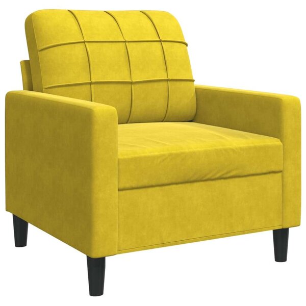 VidaXL sárga bársony kanapéfotel 60 cm
