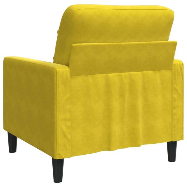 VidaXL sárga bársony kanapéfotel 60 cm