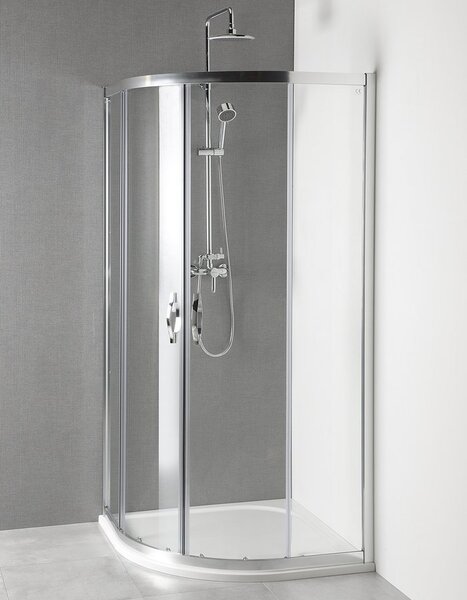Gelco Gelco, AKCIÓS negyedkör alakú zuhanyparaván 900x900x1900mm, átlátszó üveg, AG4290