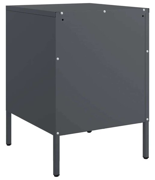 VidaXL Fém Éjjeliszekrény Szett - 2 db - Antracit Szürke - 36x39x50,5cm