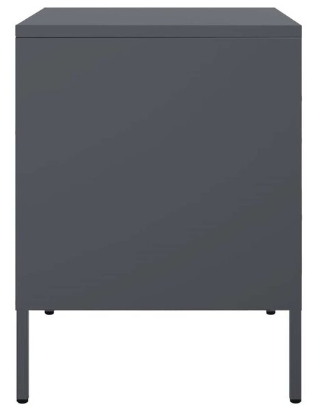 VidaXL Fém Éjjeliszekrény Szett - 2 db - Antracit Szürke - 36x39x50,5cm