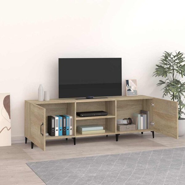 Sonoma tölgy színű szerelt fa TV-szekrény 150 x 30 x 50 cm