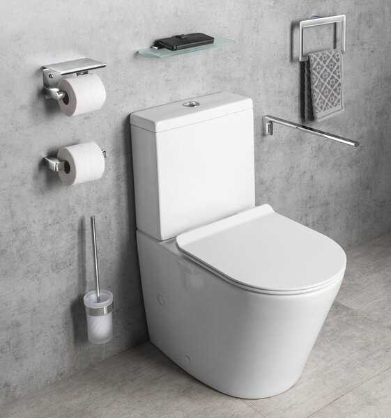 Gedy Gedy, PIRENEI WC kefe akasztó, króm / matt üveg, PI330313