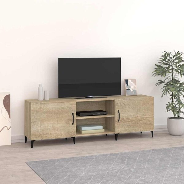 Sonoma tölgy színű szerelt fa TV-szekrény 150 x 30 x 50 cm
