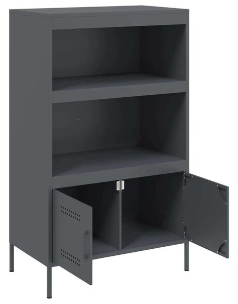 VidaXL Fém Magasszekrény - Antracitszürke - 68x39x113 cm