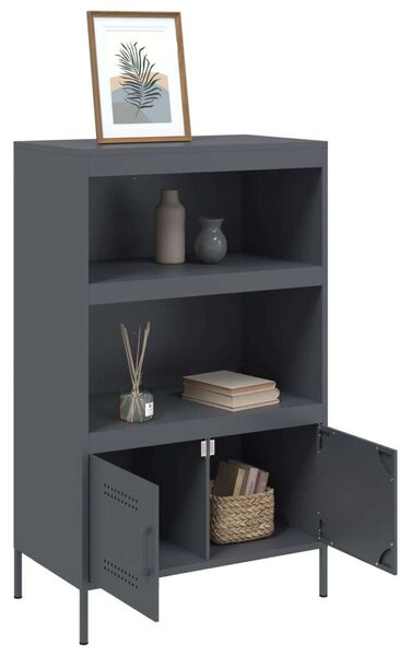 VidaXL Fém Magasszekrény - Antracitszürke - 68x39x113 cm