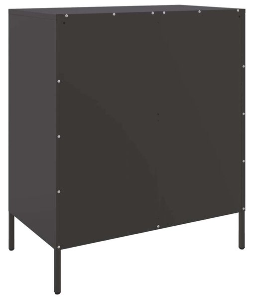 VidaXL Fém Tárolószekrény - Fekete - 68x39x79 cm