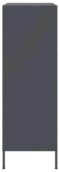 VidaXL Fém Magasszekrény - Antracitszürke - 68x39x113 cm