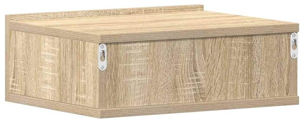 2 db sonoma tölgy szerelt fa függő éjjeliszekrény 40x30x15 cm