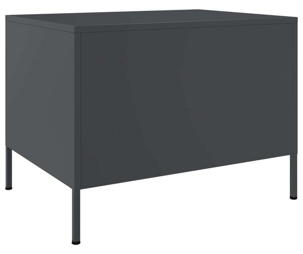 VidaXL antracit hidegen hengerelt acél dohányzóasztal 68x50x50,5 cm