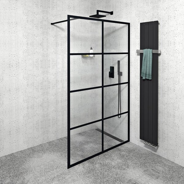 Gelco Gelco, CURE BLACK kiegészítő panel 350 mm, átlátszó üveg, CB350