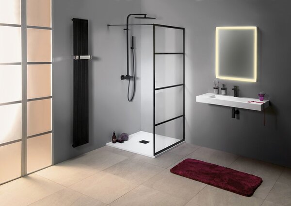 Gelco Gelco, CURE BLACK kiegészítő panel 350 mm, átlátszó üveg, CB350