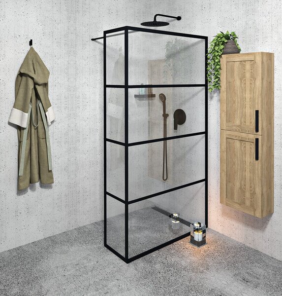 Gelco Gelco, CURE BLACK kiegészítő panel 350 mm, átlátszó üveg, CB350
