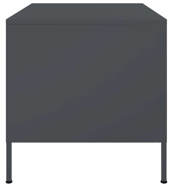 VidaXL antracit hidegen hengerelt acél dohányzóasztal 68x50x50,5 cm