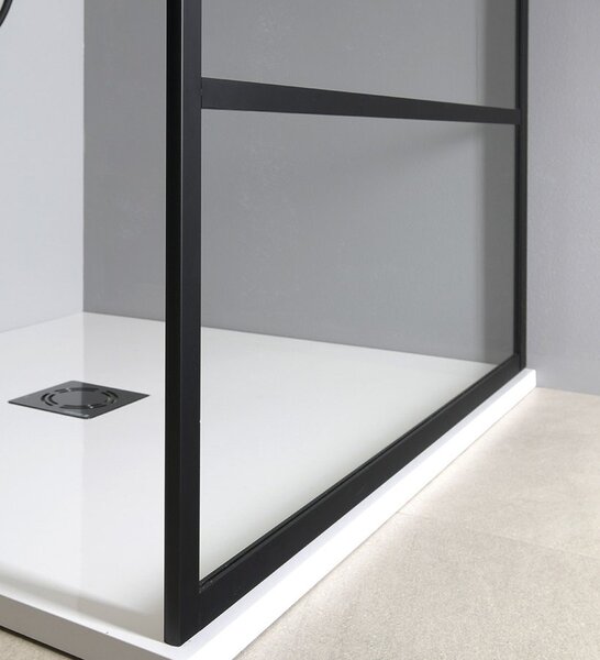 Gelco Gelco, CURE BLACK zuhanyparaván 1200 mm, átlátszó üveg, CB120