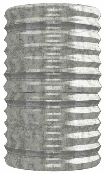 Ezüstszínű horganyzott acél kerti magaságyás 224x40x68 cm