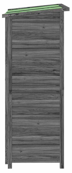 Szürke tömör fenyőfa kerti szerszámtároló 83 x 57 x 140 cm