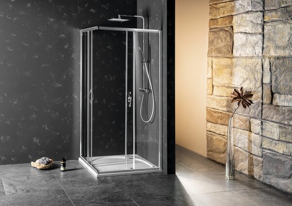 Gelco Gelco, SIGMA SIMPLY négyzet alakú zuhanyparaván 900x900 mm, sarokbejárat, átlátszó üveg, GS2190GS2190