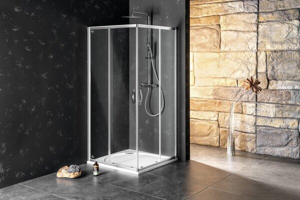 Gelco Gelco, SIGMA SIMPLY négyzet alakú zuhanyparaván 900x900 mm, sarokbejárat, átlátszó üveg, GS2190GS2190
