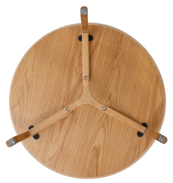 MAZZONI EXPORT BELLUNO Natúr Kőris - FA DOHÁNYZÓASZTAL Ø65 cm KEREK MODERN CLASSIC