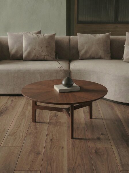 MAZZONI EXPORT BELLUNO Natúr Dió (Sötétbarna) - FA DOHÁNYZÓASZTAL Ø65 cm KEREK MODERN CLASSIC