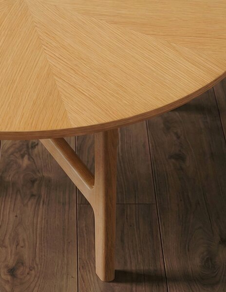 MAZZONI EXPORT BELLUNO Natúr Kőris - FA DOHÁNYZÓASZTAL Ø65 cm KEREK MODERN CLASSIC