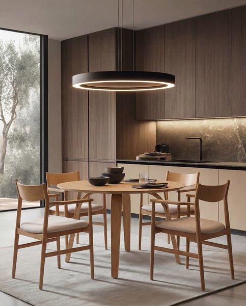 MAZZONI EXPORT BOLZANO 1200 Natúr Tölgy - KEREK FA ASZTAL KONYHÁBA ÉTKEZŐBE NAPPALIBA MODERN CLASSIC