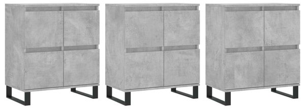 VidaXL Tálalószekrény - Betonszürke - 3 db - 180x35x70cm