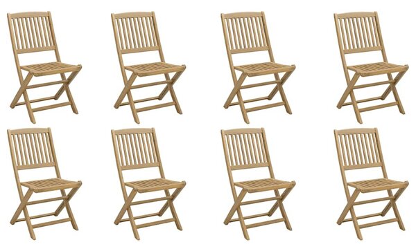 Db-os összecsukható szék 48,5x57x90 cm tömör akácfa