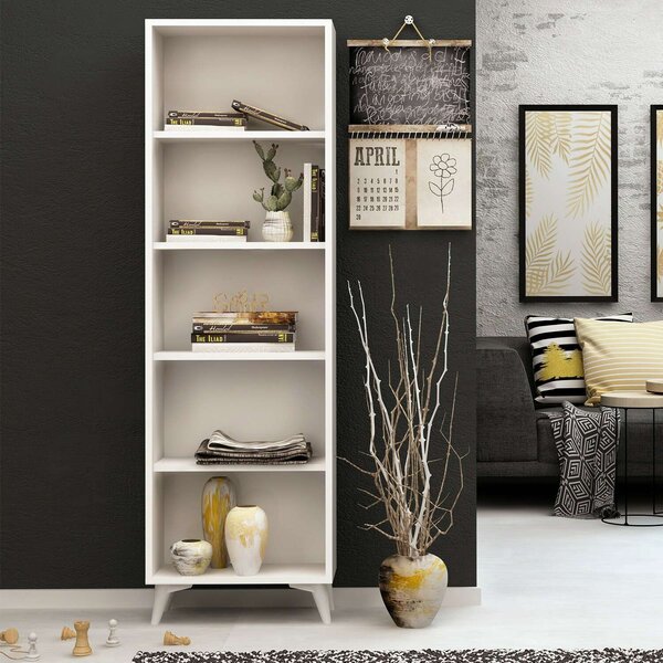 Potena fehér könyvespolc 50 x 162 x 25 cm