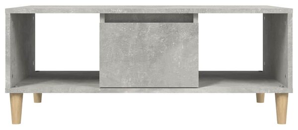 Betonszürke szerelt fa dohányzóasztal 90x50x36,5 cm