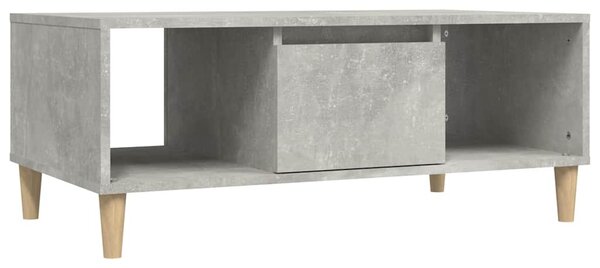 Betonszürke szerelt fa dohányzóasztal 90x50x36,5 cm