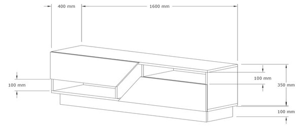 Tv állvány 160 x 40 x 35 cm