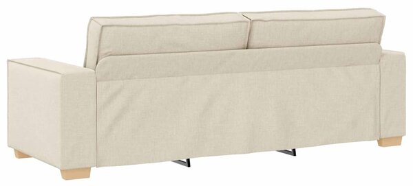 3-Fős kanapé Bézs 220 cm Lábbal kevert anyag