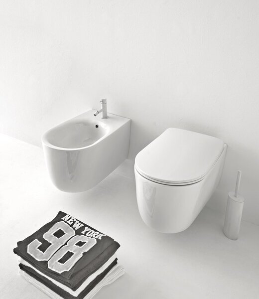 Kerasan Kerasan, NOLITA wc ülőke, SLIM, Soft Close, fehér, 539101