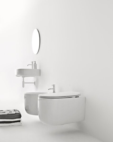 Kerasan Kerasan, NOLITA wc ülőke, SLIM, Soft Close, fehér, 539101