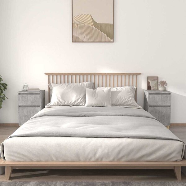 2 db betonszürke éjjeliszekrény 40 x 35 x 70 cm