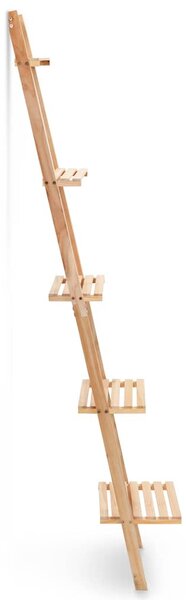 Cédrusfa létra fali polc 41,5 x 30 x 176 cm