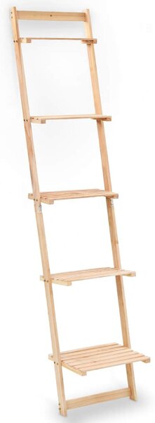 Cédrusfa létra fali polc 41,5 x 30 x 176 cm