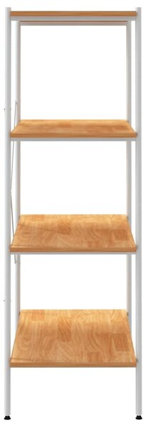 Fehér és tölgyfa 4 szintes polcrendszer 80x40x130 cm