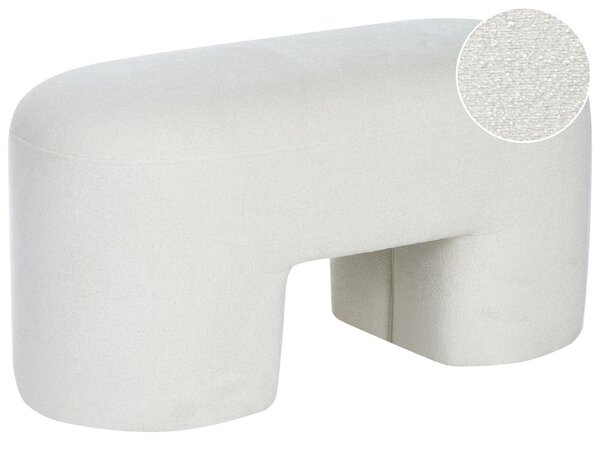 Kárpitozott pad DECORAH Buklé Fehér