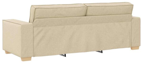 3-Fős kanapé Krém 220 cm szövet