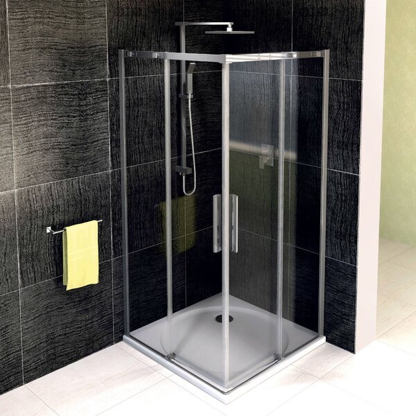 Polysan Polysan, ALTIS LINE BLACK téglalap alakú zuhanyparaván 900x800 mm, bal / jobb változat, sarokbejárat, AL1592BAL1582B