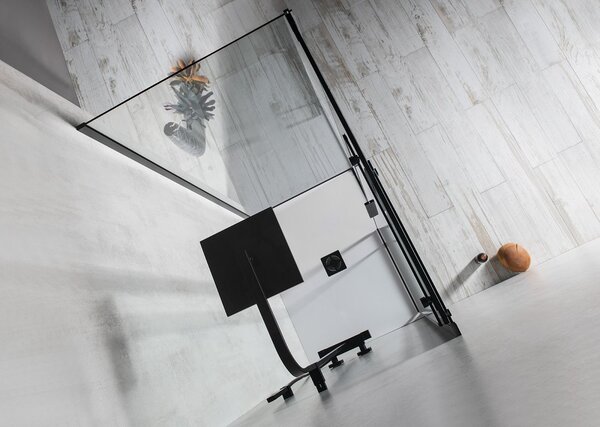 Polysan Polysan, ALTIS LINE BLACK téglalap alakú zuhanyparaván 1100x800 mm, bal / jobb változat, AL3912BAL5912B