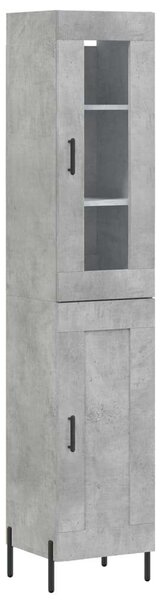 Modern Magasszekrény - Betonszürke - 34,5x34x180 cm
