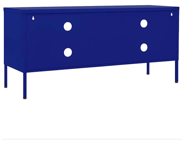 Tengerészkék acél TV-szekrény 105 x 35 x 50 cm