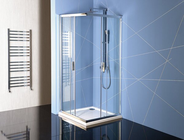 Polysan Polysan, EASY zuhany sarok, három fal 1100x800mm, bal/jobb változat, téglaüveg, EL1138EL3238EL3238