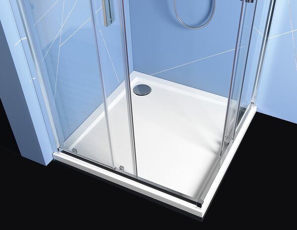 Polysan Polysan, EASY LINE négyzet alakú zuhanyparaván 800x800mm, átlátszó üveg, EL5215