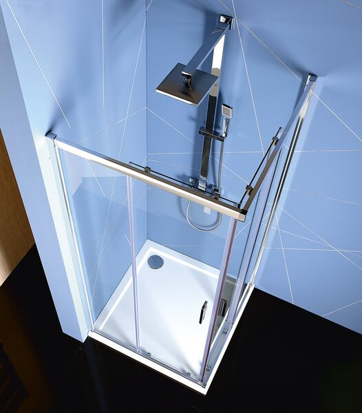 Polysan Polysan, EASY LINE négyzet alakú zuhanyparaván 800x800mm, átlátszó üveg, EL5215