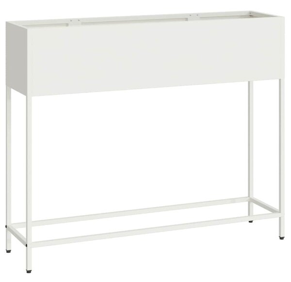 Magas Kerti Cserép Fehér 100 x 26 x 82 cm Acél